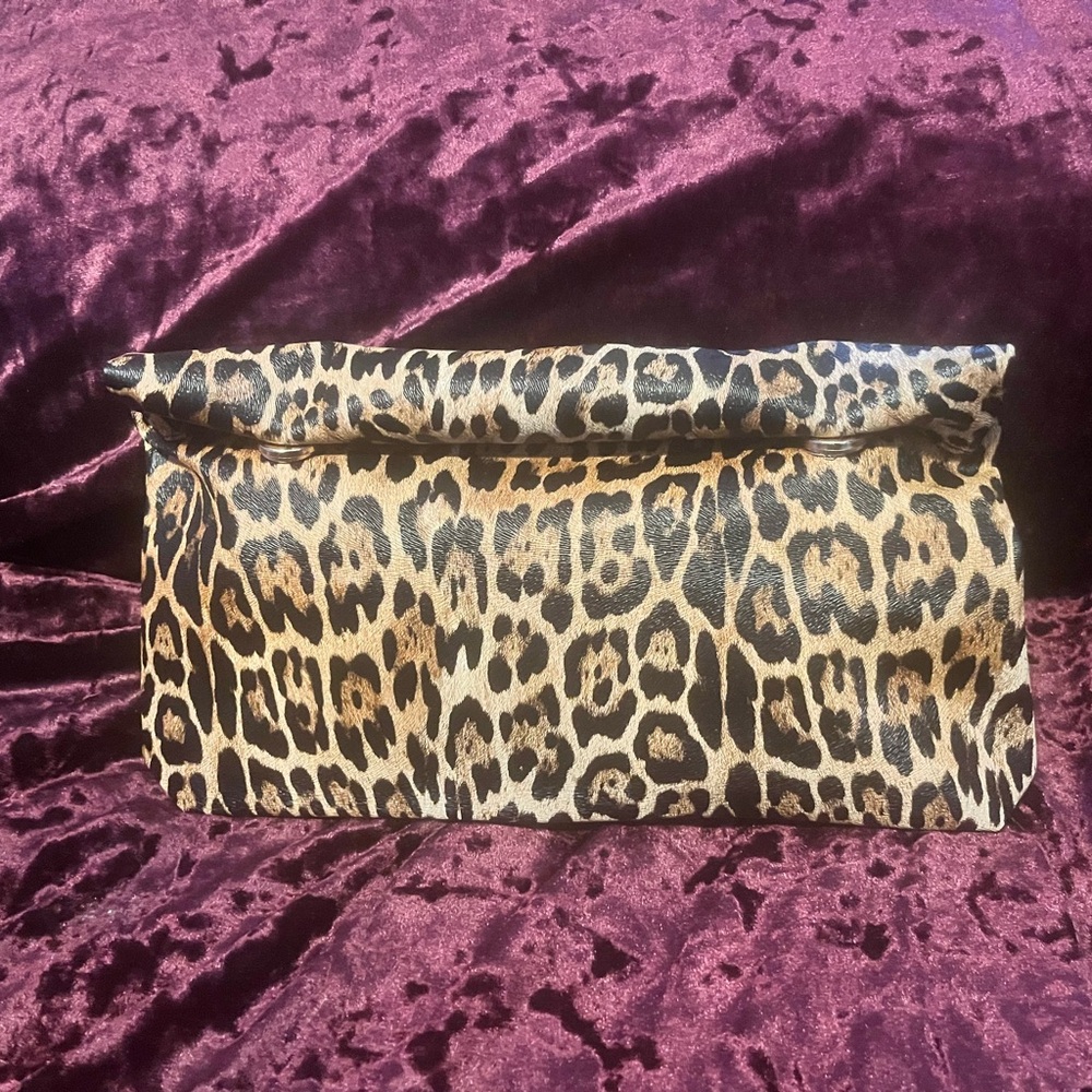New! Cheetah Print Clutch Bag